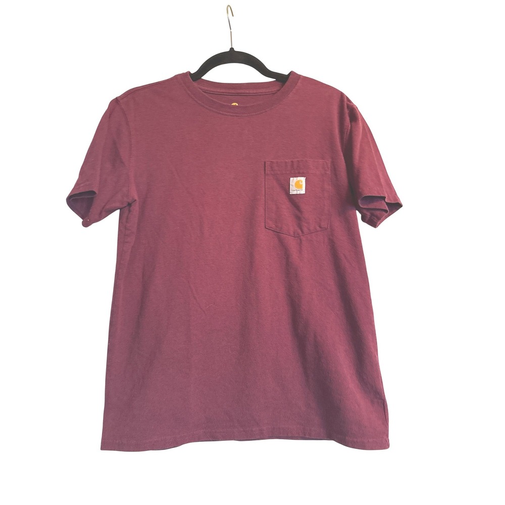 Outdoor Indy Work Wear Carhartt Original Fit Pocket T Shirt Burgundy Sm‎ 4 6